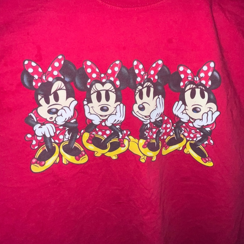 Rare find vintage Disney Minnie Mouse Red and Yellow ladies Tee